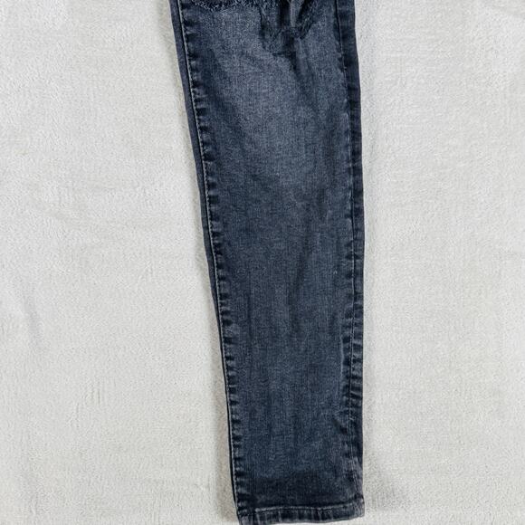 True Religion Jeans Men 31 Faded Black Denim Tony Skinny Destroyed Knees Zip Fly - Picture 9 of 13